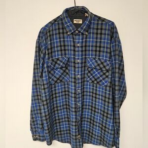 Blue and Black Checkered Men's Shirt